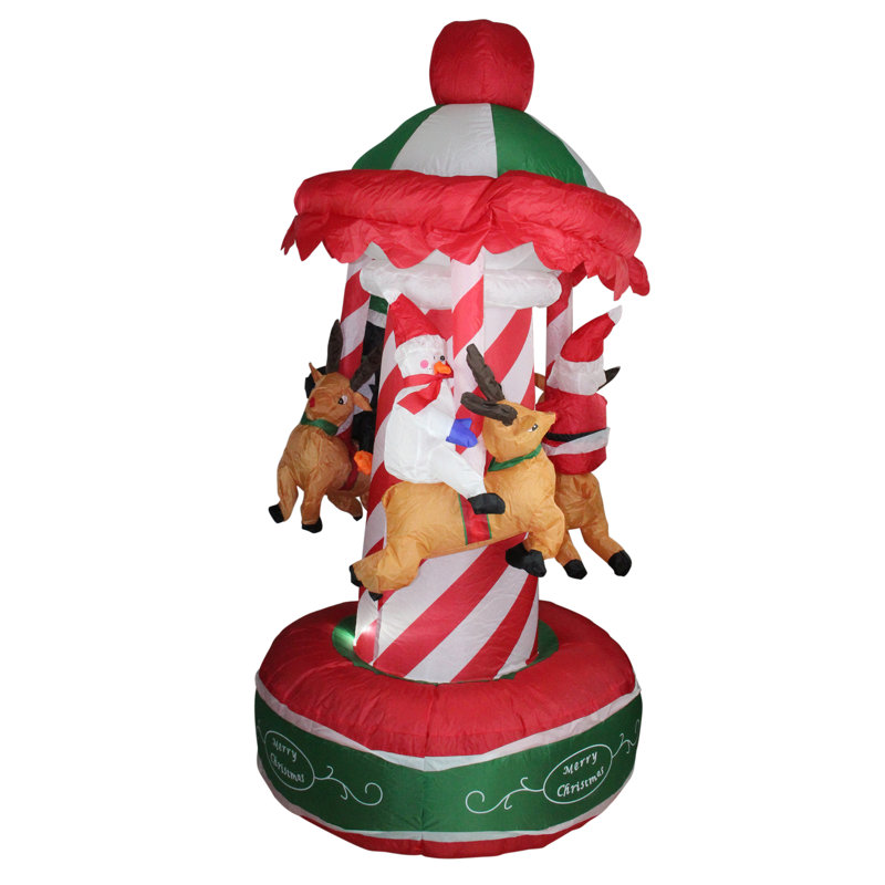 The Holiday Aisle Animated Christmas Carousel Yard Lighting Display